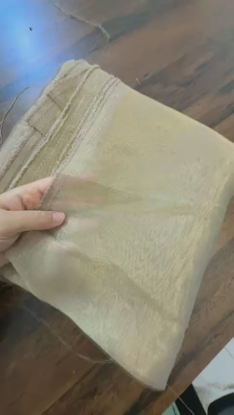Maria b 💯 percent original luxurious zari net masuri fabric