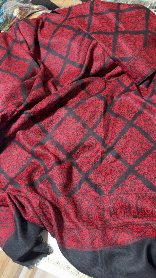 Kashmiri double side jacquard shawl