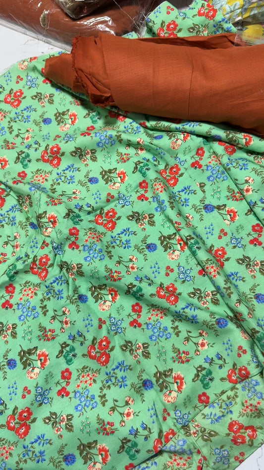 Mix brand printed linen 2pc