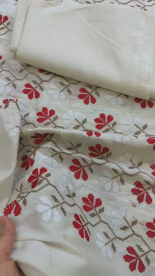 Bareeze style embroidery lawn 2pc