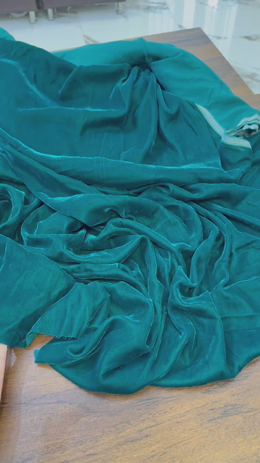 Velvet 2pc  9000 micro complete 5 yard fabric peacock green