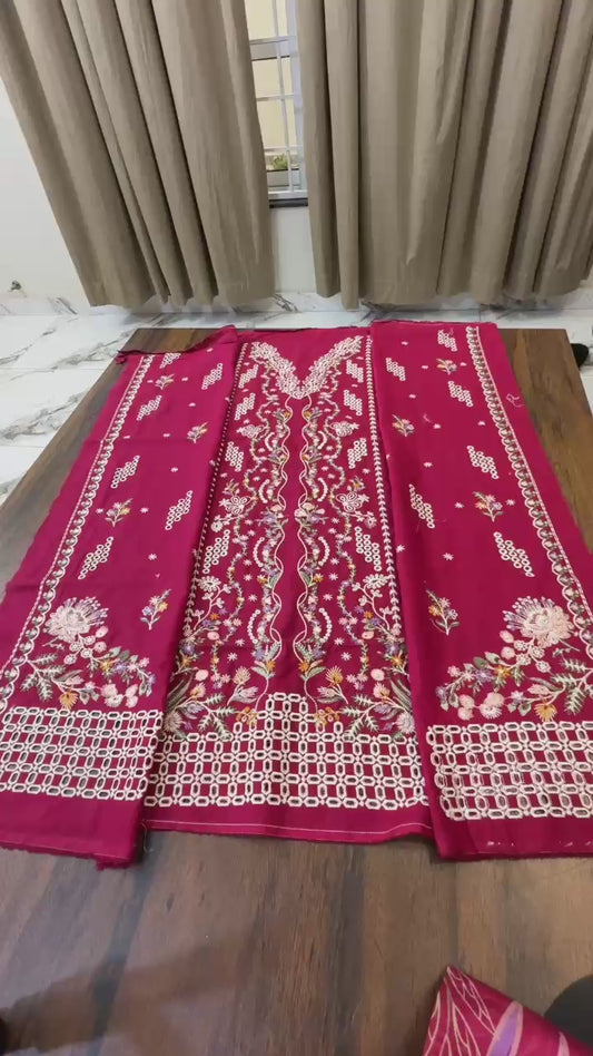 Nureh by Riaz arts luxury embroided lawn 3pc