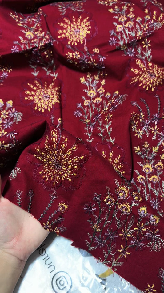 Nureh embroided cotton suit 2pc