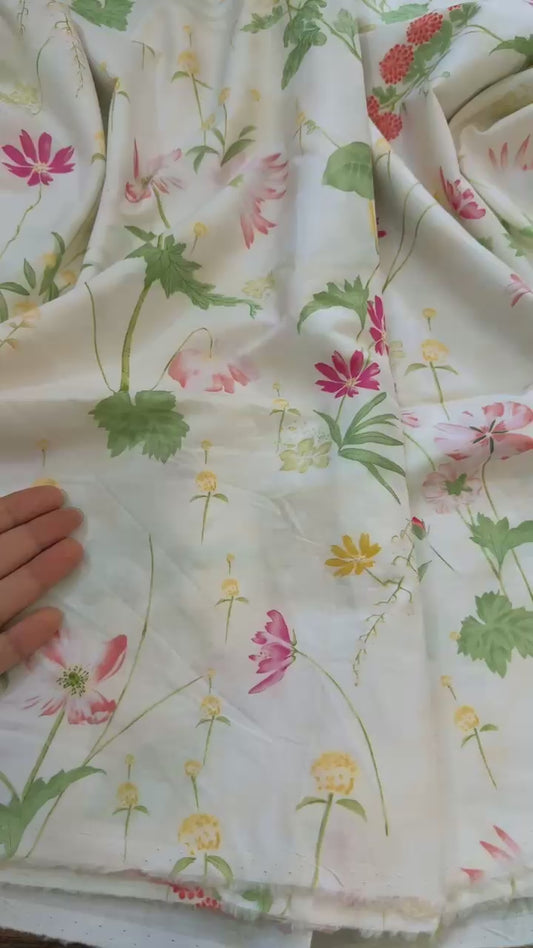 Clearance sale suffuse all over printed 2 pc cambric  cotton fabric