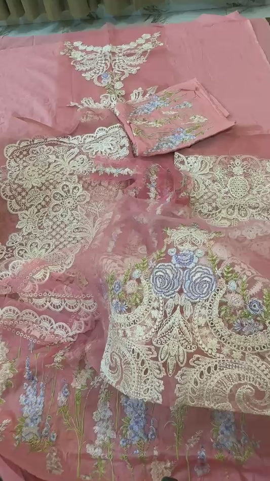Mushq luxury embroided lawn 3pc