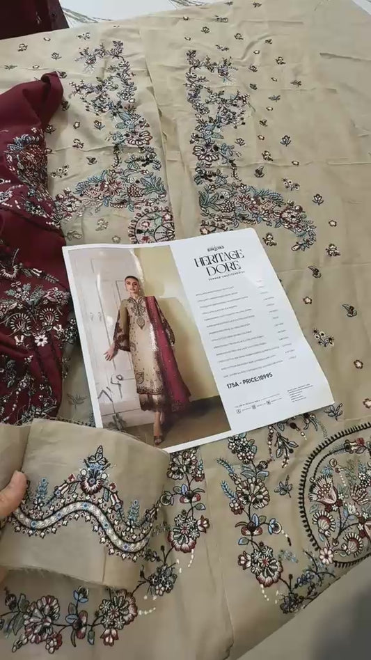Bin ilyas luxury embroidered lawn 3pc