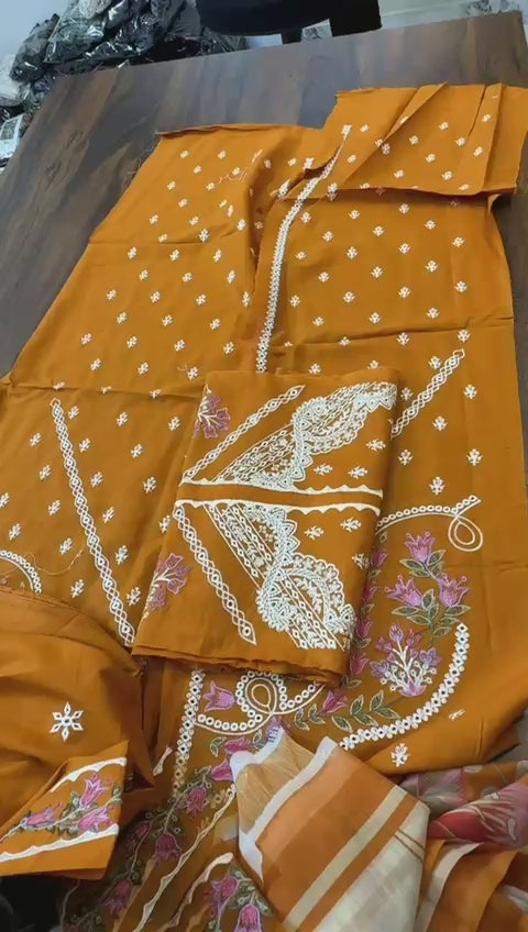 Nureh Riaz arts luxury embroidered lawn 3pc