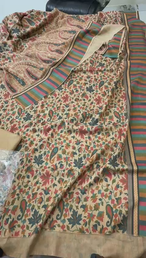 Code f pashmina qalamkar printed winter 3 pc