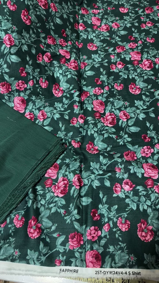 Sapphire printed khadar 2pc