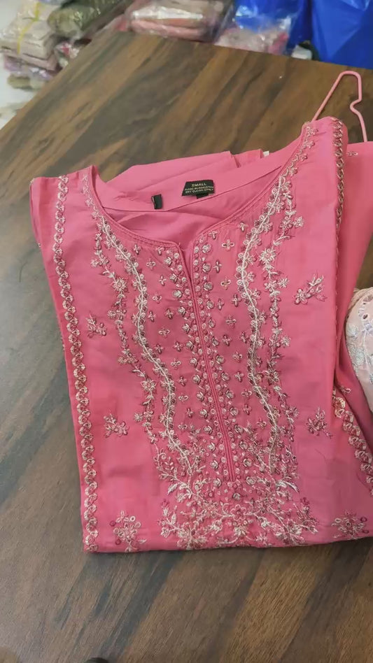 Luxury embroidered lawn 3pc stitched pret