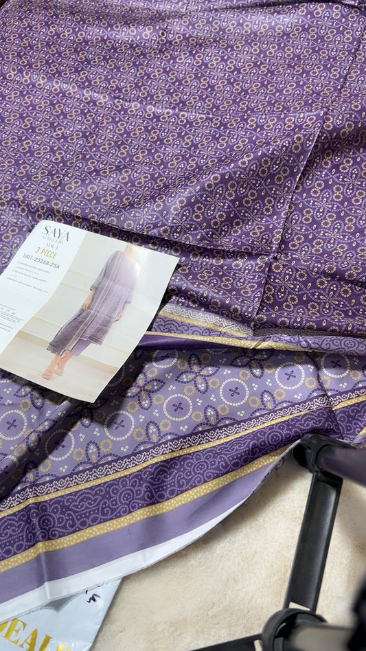 Saya printed lawn 3 pc