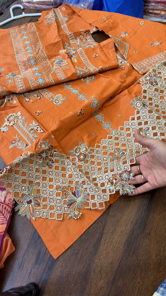 Luxury embroided lawn stitched 3pc PRET