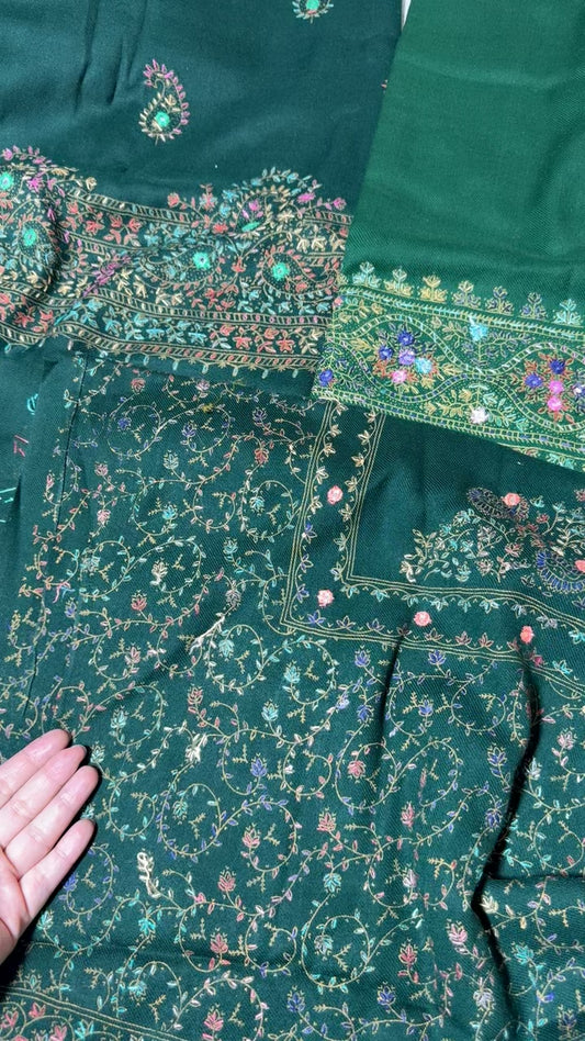 Woolen hand embroided shawl (FG)