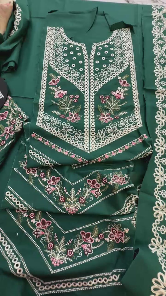 Nureh Riaz arts luxury embroidered lawn 3pc