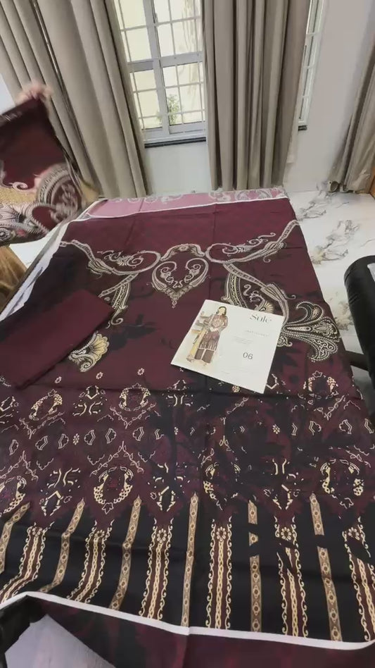 Zara sahahjahan printed lawn 3pc