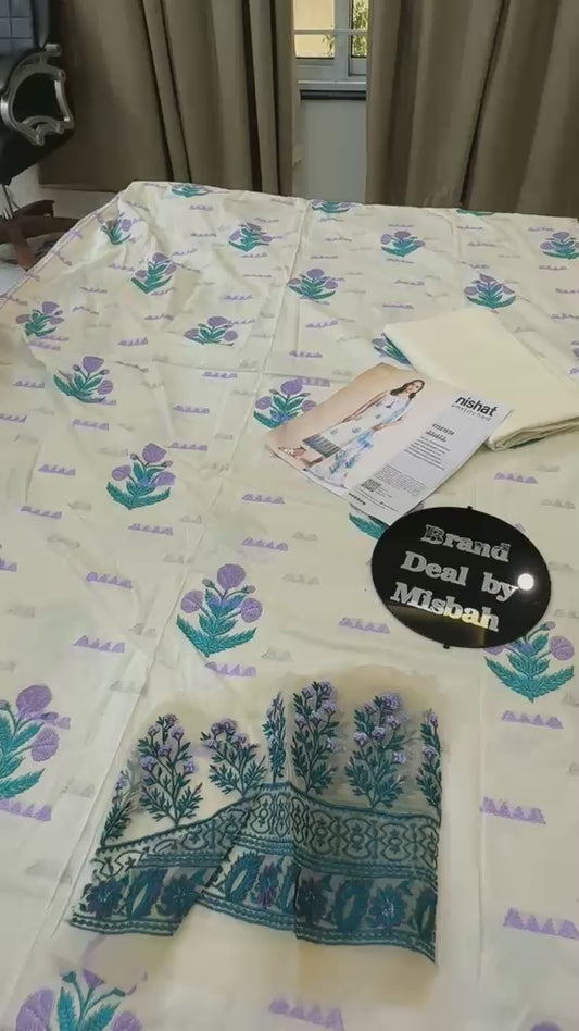 Nishat jacquard 3 pc