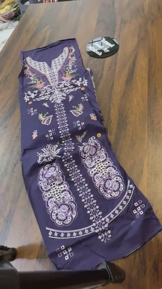 Nureh Riaz arts luxury embroidered lawn 3pc