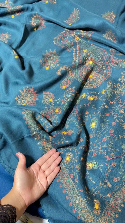 Woolen hand embroided shawl (LTB)