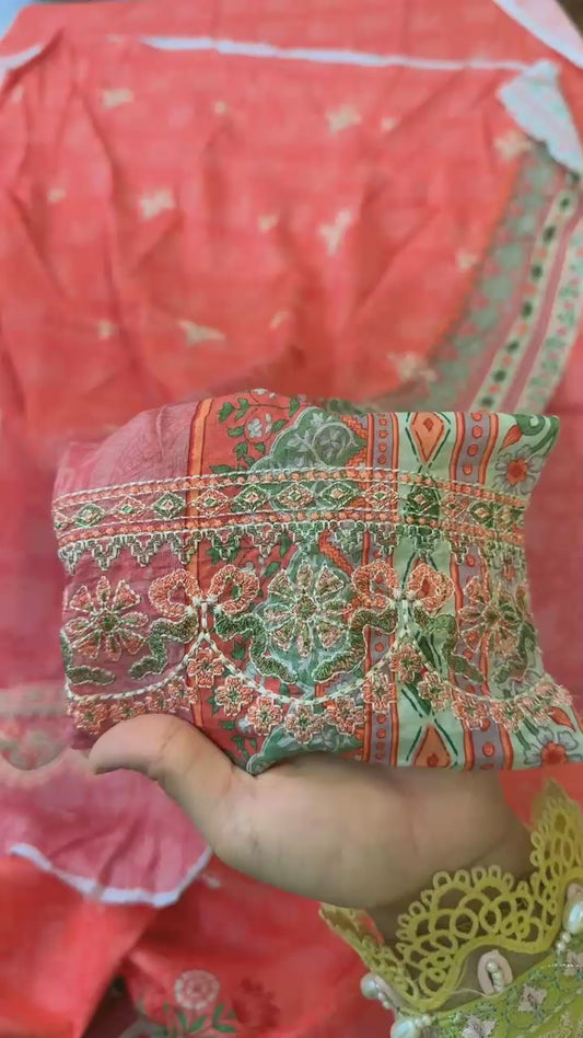 Sapphire embroidered lawn 3pc