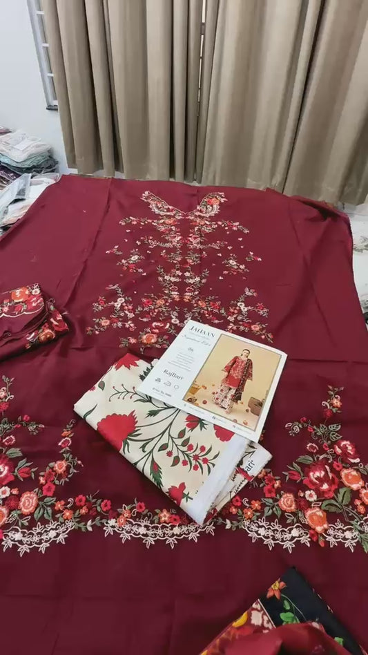 Rajbari luxury embroidered lawn 3pc 06