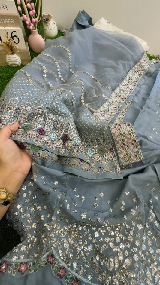 Nureh luxury formal stitched 3 pc