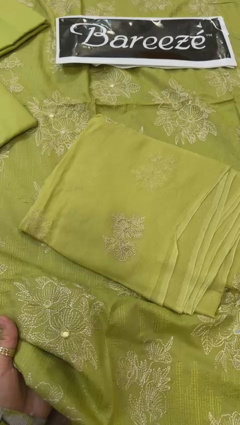 Bareeze embroidery style lawn 3 PC