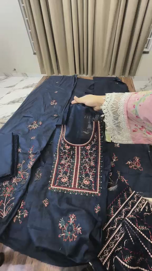 Rang rasiya luxury embroidered lawn 3pc