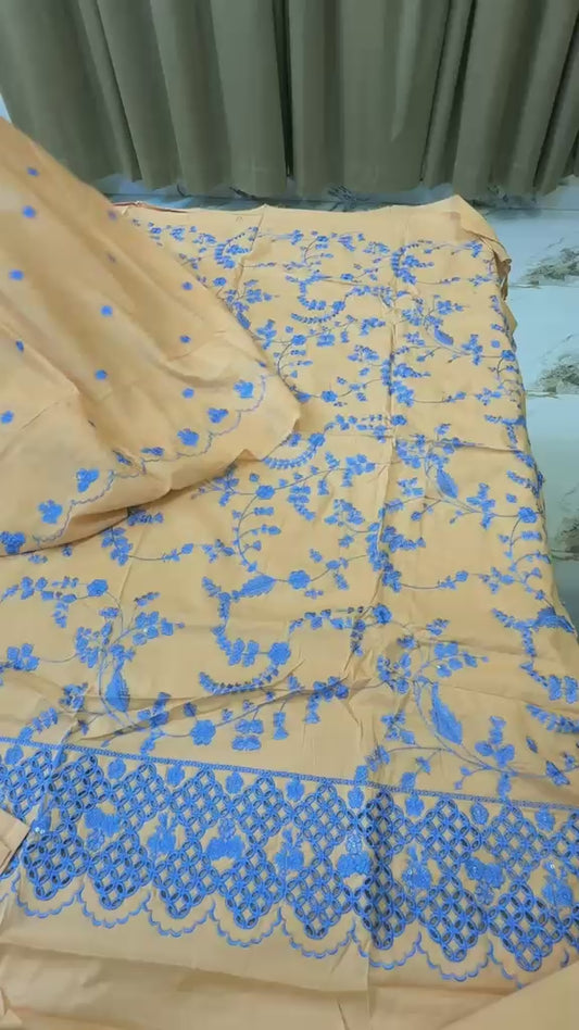 Alkaram embroidered lawn 3pc