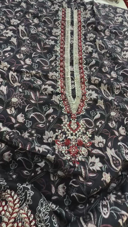 Sapphire embroided lawn 3pc