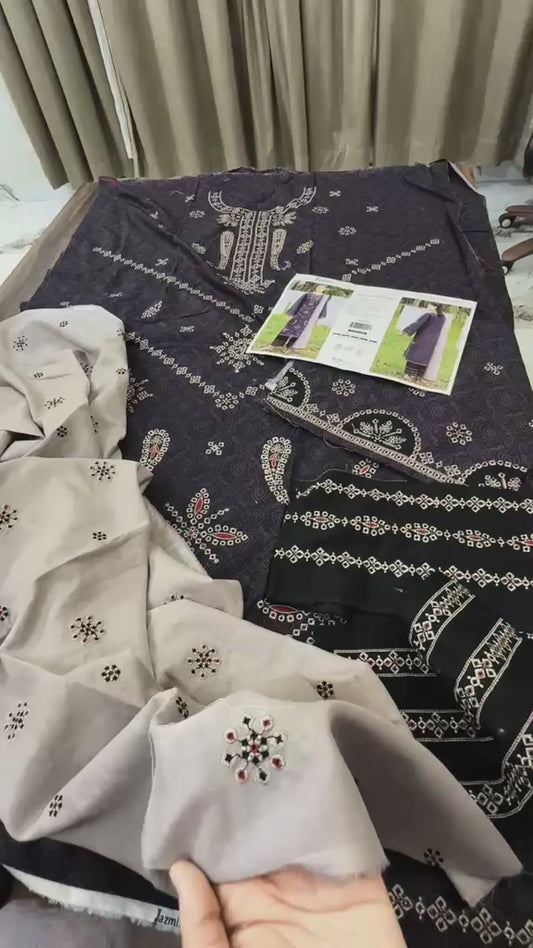 Jazmine embroidered lawn 3pc