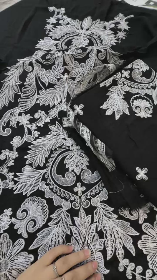 Mushq embroidered 2 pc karandi fabric