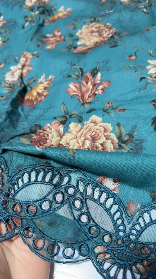 Adan's stitched khadar embroided 3pc small
