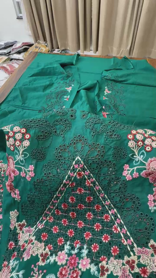 AjR luxury embroidered lawn 3pc