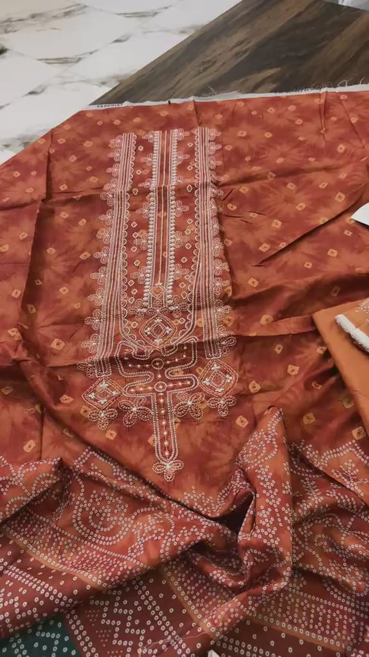 Sapphire embroidered lawn 3pc