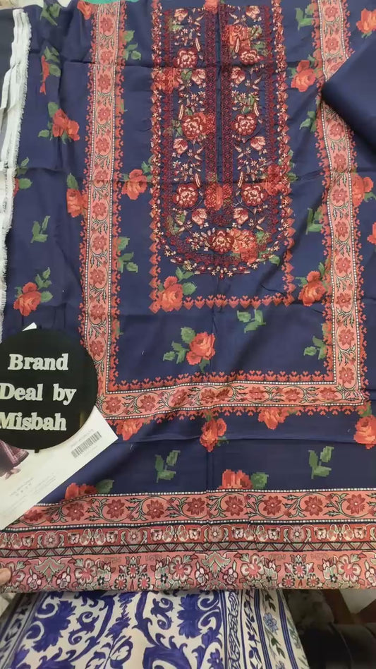 Sapphire embroidered lawn 3pc