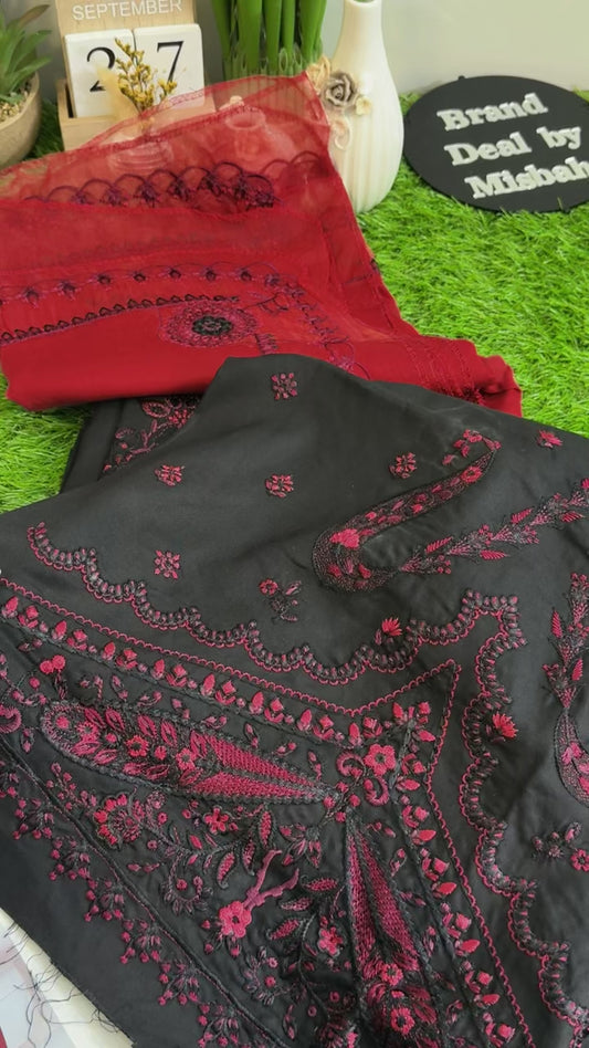 Nureh Daria luxury embroided twill marina 3pc