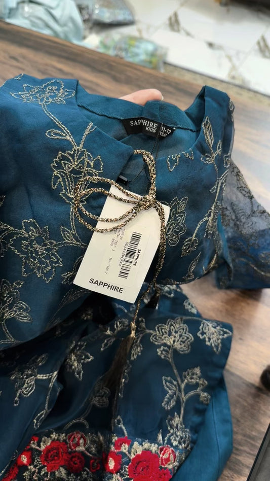 Kids stitched embroided 2pc