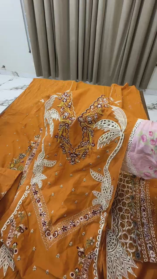 Nureh Riaz arts luxury embroidered lawn 3pc
