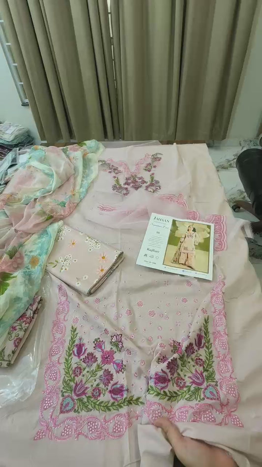 Rajbari luxury embroidered lawn 3pc 08