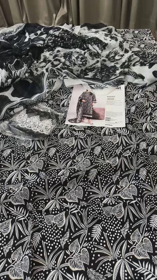 Nishat Printed Lawn 3pc with Patches