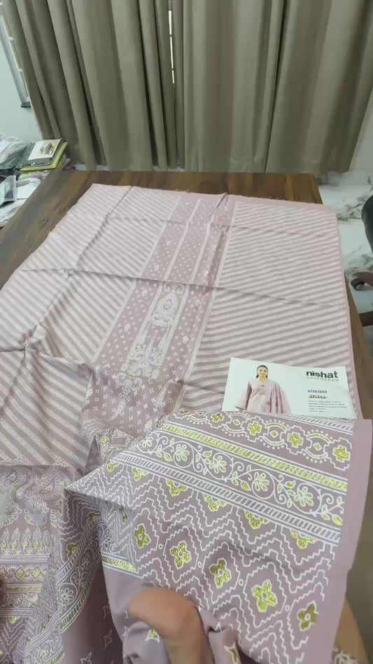 Nishat block printed lawn 3pc