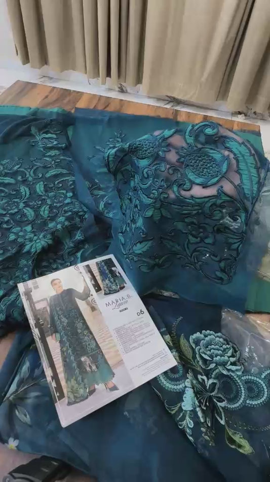 Maria b luxury embroided lawn 3pc