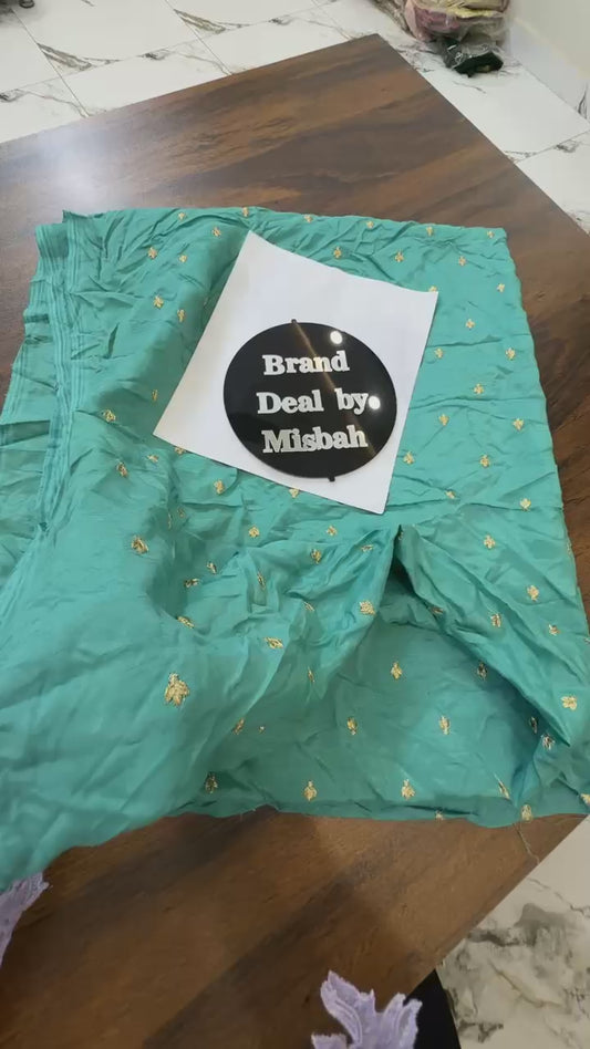 Maria b 💯 percent original pure korian raw silk embroidered shirt