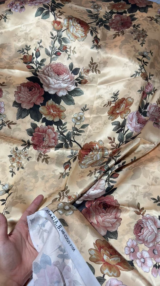 Maria b shamose / satin silk 2pc