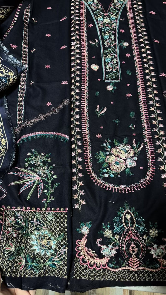 Riaz arts nureh luxury winter embroided 3pc with shawl