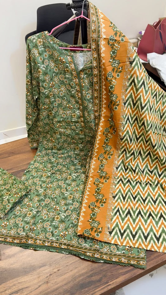 Bin saeed printed winter khaddar 3pc