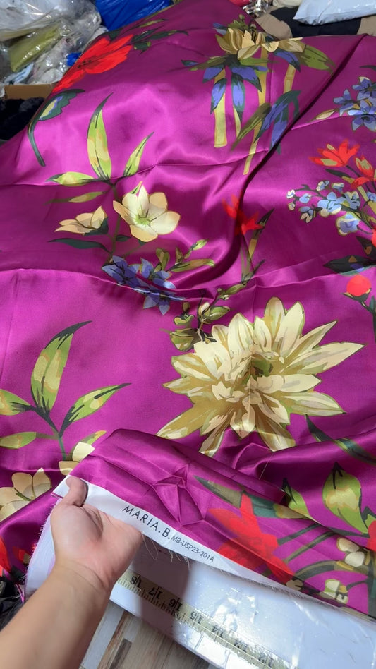 Maria b shamose / satin silk 2pc