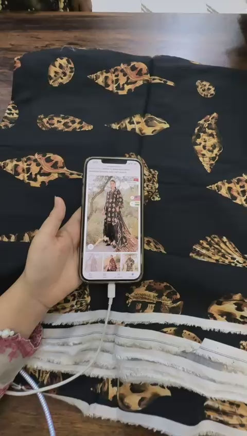 Maria b 💯 percent original printed 2 pc linen fabric