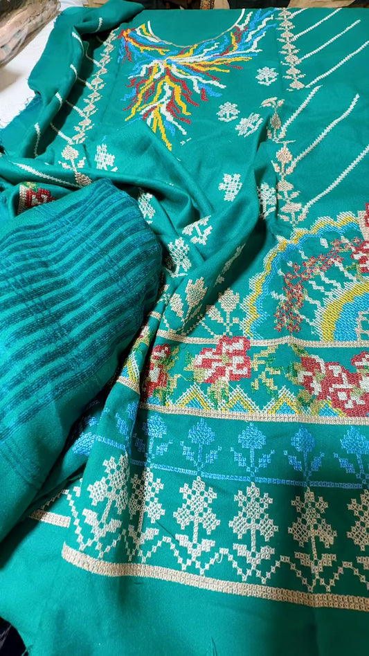 Shnaya embroided marina linen 3pc