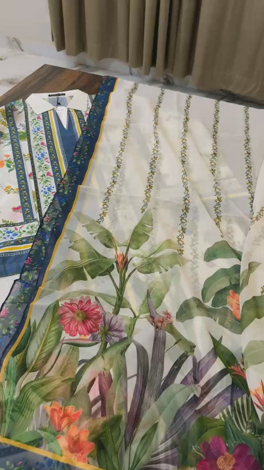 Farasha printed lawn 3pc stitched